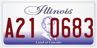 IL license plate A210683