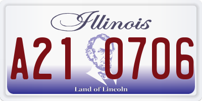 IL license plate A210706