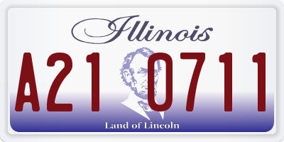 IL license plate A210711