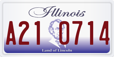 IL license plate A210714