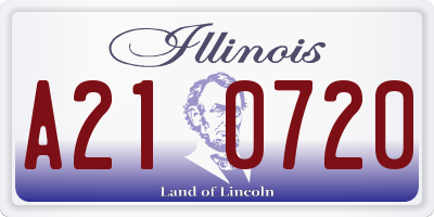 IL license plate A210720