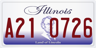 IL license plate A210726