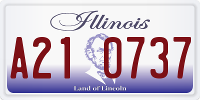 IL license plate A210737