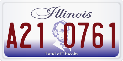 IL license plate A210761