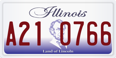 IL license plate A210766