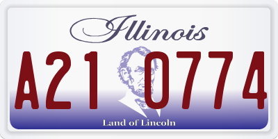 IL license plate A210774
