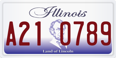 IL license plate A210789