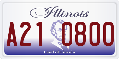 IL license plate A210800
