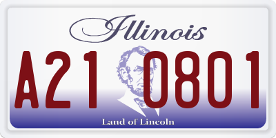 IL license plate A210801