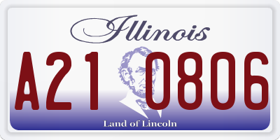 IL license plate A210806