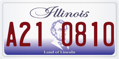 IL license plate A210810
