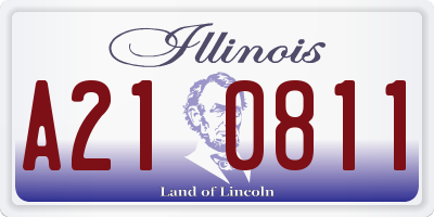 IL license plate A210811