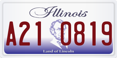 IL license plate A210819