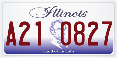 IL license plate A210827