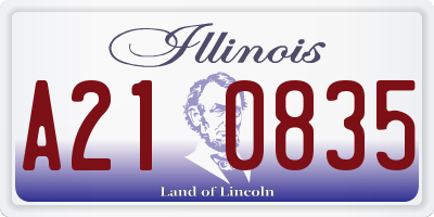 IL license plate A210835