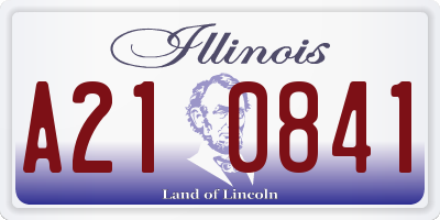 IL license plate A210841