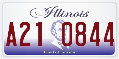 IL license plate A210844