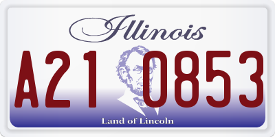 IL license plate A210853