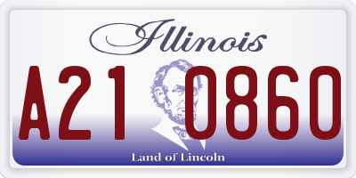 IL license plate A210860