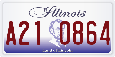 IL license plate A210864