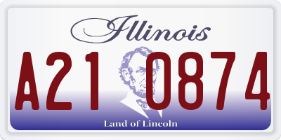 IL license plate A210874