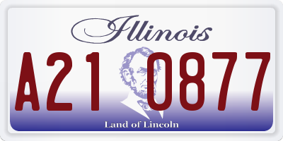 IL license plate A210877
