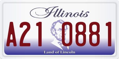 IL license plate A210881