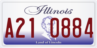 IL license plate A210884