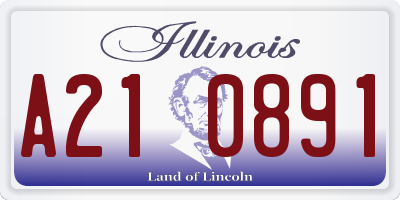IL license plate A210891