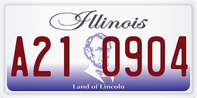 IL license plate A210904