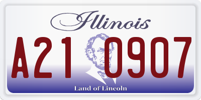 IL license plate A210907