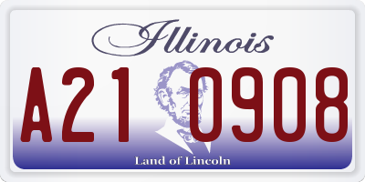 IL license plate A210908