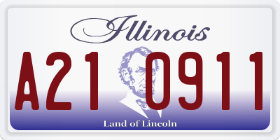 IL license plate A210911