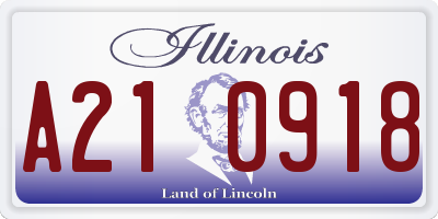 IL license plate A210918