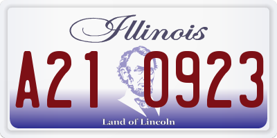 IL license plate A210923