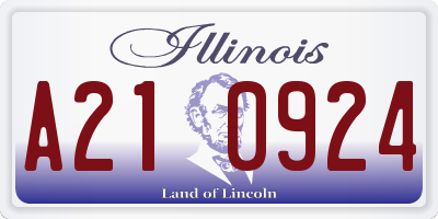 IL license plate A210924