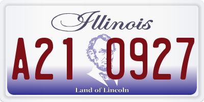 IL license plate A210927
