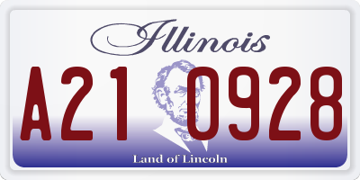 IL license plate A210928