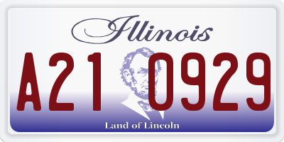 IL license plate A210929