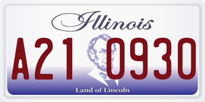 IL license plate A210930