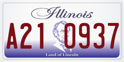 IL license plate A210937
