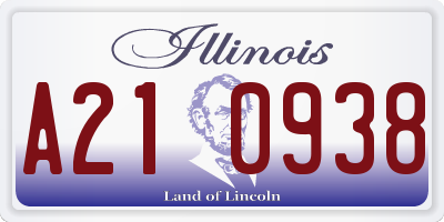 IL license plate A210938