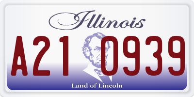 IL license plate A210939