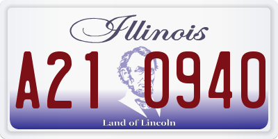 IL license plate A210940