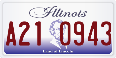 IL license plate A210943