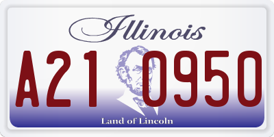 IL license plate A210950