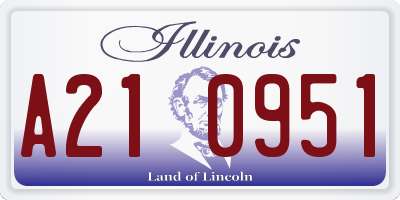 IL license plate A210951