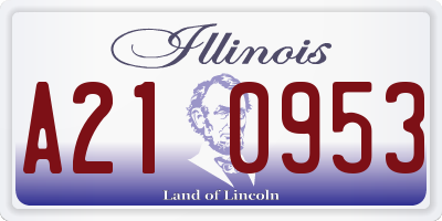 IL license plate A210953