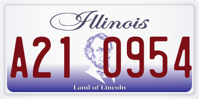 IL license plate A210954