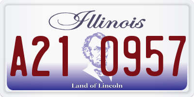 IL license plate A210957